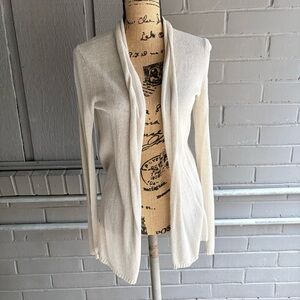 Chic Cream Open-Front Cardigan